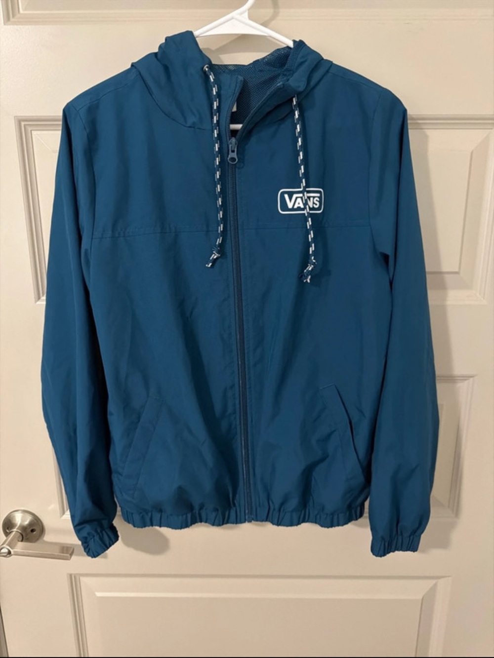 Vans Teal Hooded Windbreaker Jacket